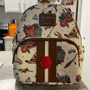 Loungefly Harry Potter Relics Tattoo Print bag